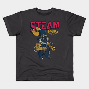 Steam Pug Kids T-Shirt